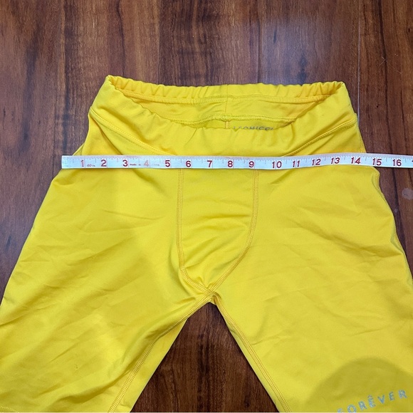 Leomicci Yellow Running Tights Compression Shorts Luxury Activewear Size Small - Picture 5 of 6